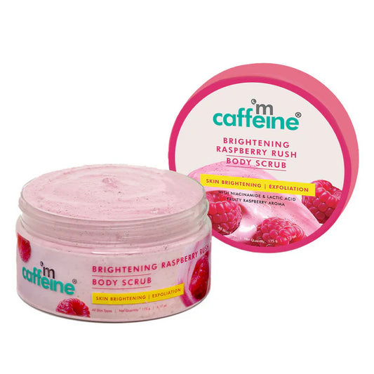 mcaffeine Brightening Raspberry Rush Body Scrub Removes Tan & Brightens Skin - 175 gm