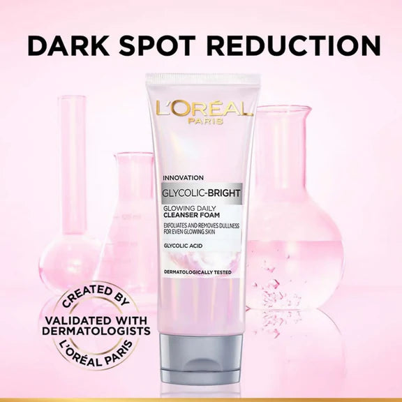 L'Oreal Paris Glycolic Bright Daily Foaming Facial Cleanser - 50 gm