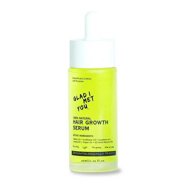 Glad I Met You Hair Growth Serum - Rosemary Castor & Sunflower Oils + 50 More Natural Oils - 40 ml