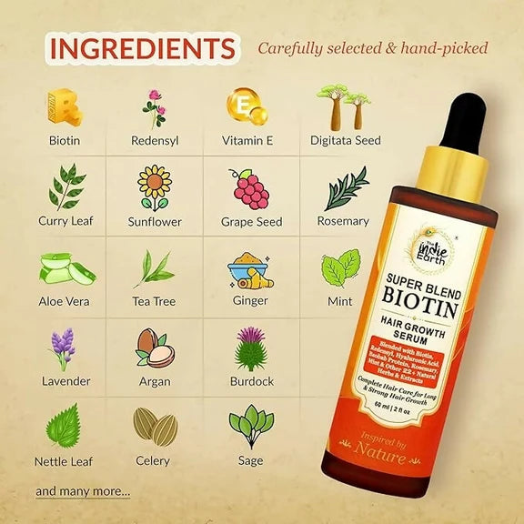The Indie Earth The Indie Earth Rosemary Mint Biotin Hair Serum - 60 ml