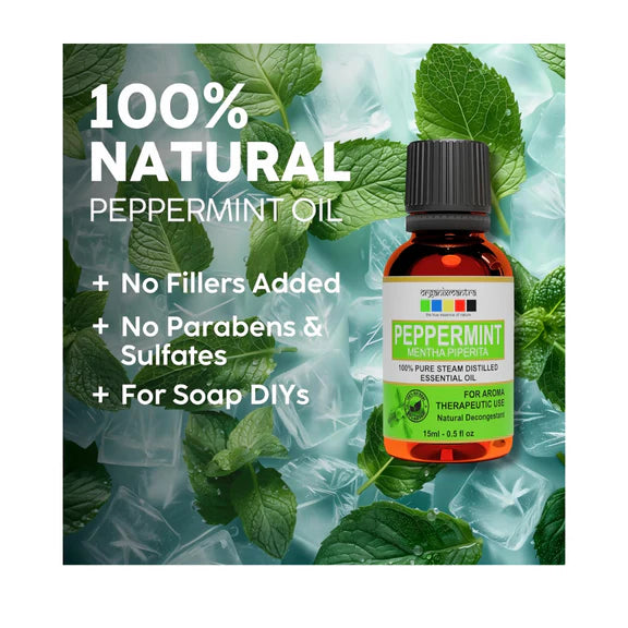 Organix Mantra Peppermint Oil for Hair - 100% Natural Peppermint Essential Oil - 15 ml