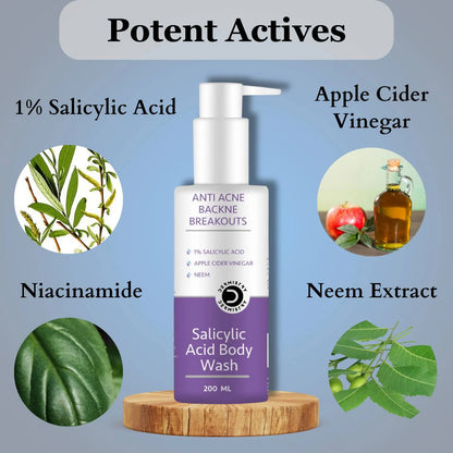 Dermistry Salicylic Acid Body Wash & Mattifying Moisturizer - combo