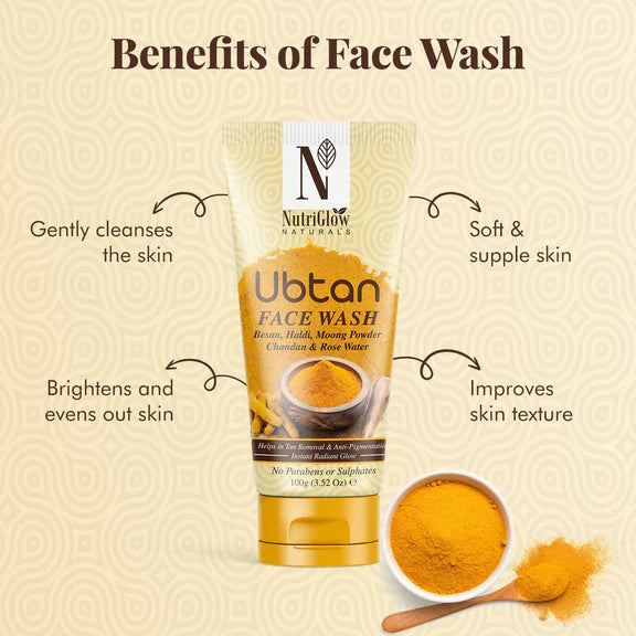 NutriGlow NATURAL'S Ubtan Face Wash - 100 gm