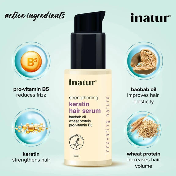 Inatur Strengthening Keratin Hair Serum - 50 ml
