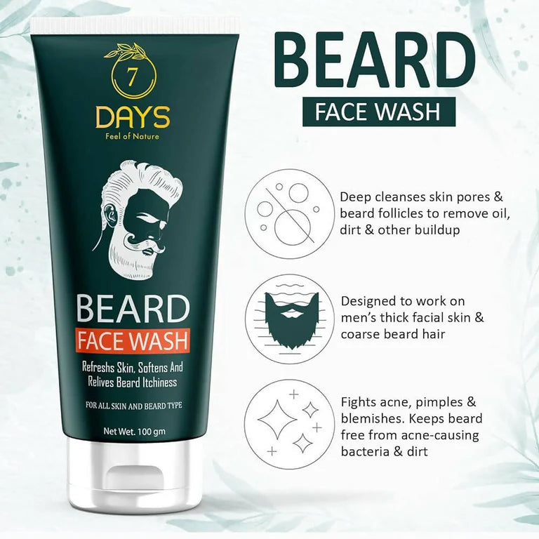 7 Days Beard Face Wash - 100 gm