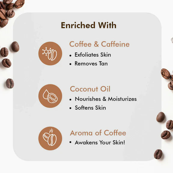 mCaffeine Raw Coffee Body Scrub - 100 gm
