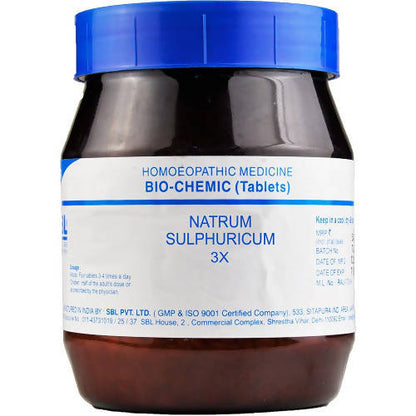 SBL Homeopathy Natrum Sulphuricum Biochemic Tablets -6X