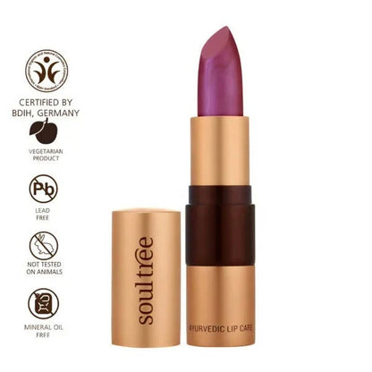 Soultree Ayurvedic Lipstick Glowing Violet 513 - 4 gm