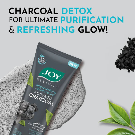 Joy Purifying & Exfoliating Charcoal Face & Body Scrub - 200 gm