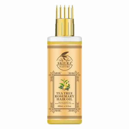 Skiura Nature Tea Tree Rosemary Hair Oil For Strong Healthy Hair And Dandruff Free - 200 ml