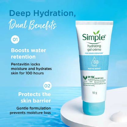 Simple Water Boost Hydrating Gel Creme for 100 HR Hydration - 50 gm