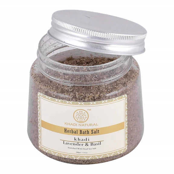 Khadi Natural Lavender & Basil Herbal Bath Salt - 200 gm