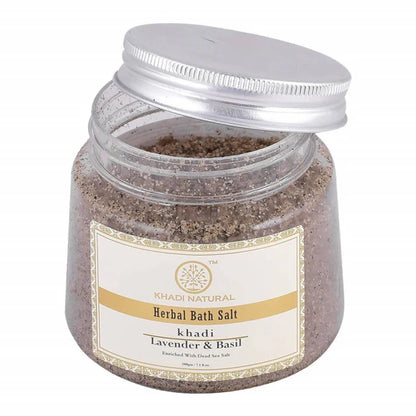 Khadi Natural Lavender & Basil Herbal Bath Salt - 200 gm