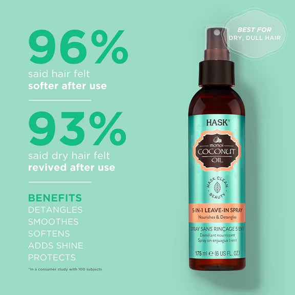 HASK Monoi Coconut Oil Leave-In Hair Spray - 175 ml