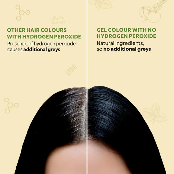 Indus Valley Damage-Free Gel Hair Color- Dark Brown - (200 ml + 20 gm)