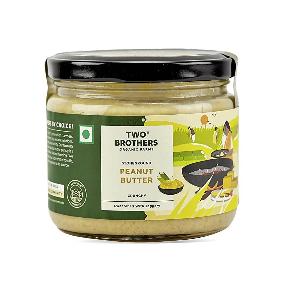 Two Brothers Organic Farms Peanut Butter Crunchy| Sweetened with Jaggery