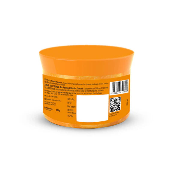 Lacto Calamine Vitamin C Sugar Body Scrub, Mild Exfoliation+Glowing Skin Scrub - 200 gm