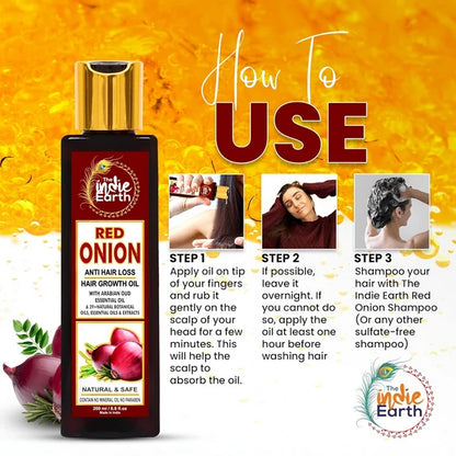 The Indie Earth Red Onion Anti Hair Loss & Hair Growth Combo - combo