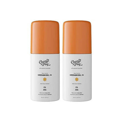 Chemist at Play UnderArm Roll On Fragrance Free, Prevents Body Odour, Brightens Skin & Exfoliates Underarm - 40 ml