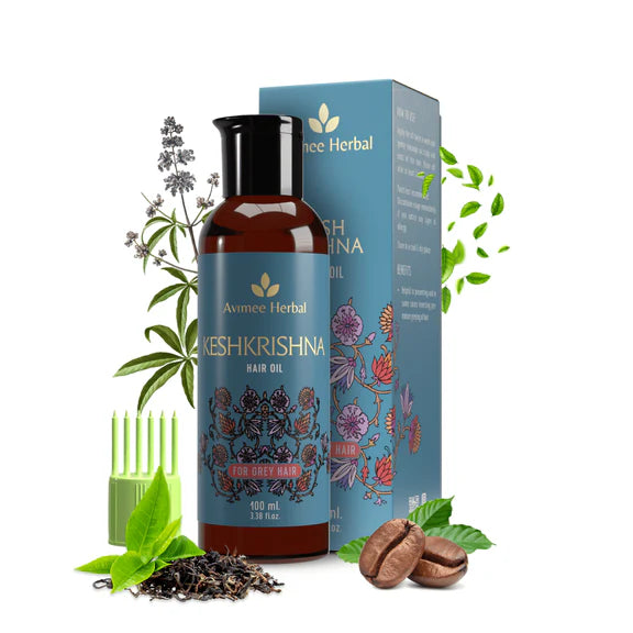 Avimee Herbal Anti Grey Kit - Hair Oil And Scalp Spray - Fights Grey Hair - kit