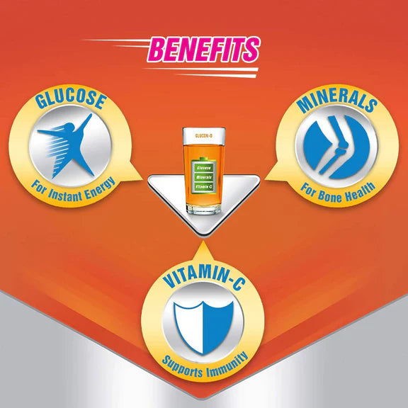 Glucon-D Instant Energy Health Drink - Tangy Orange | Tangy Orange Glucose Powder | Instant Energy & Immunity Recharge | With Vitamin C & Calcium - 1 kg