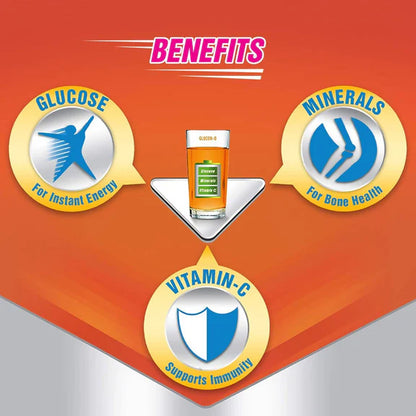 Glucon-D Instant Energy Health Drink - Tangy Orange | Tangy Orange Glucose Powder | Instant Energy & Immunity Recharge | With Vitamin C & Calcium - 1 kg