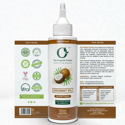 The Organic Forest Cold Pressed Coconut Oil - 100 ml