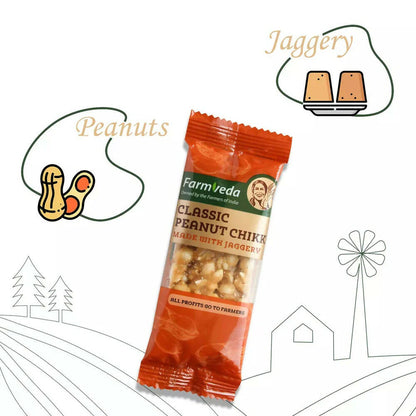 Farmveda Classic Peanut Chikki-Made With Jaggery