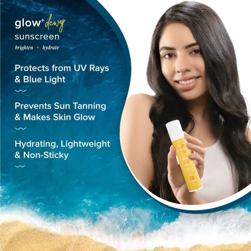 Aqualogica Glow + Dewy Sunscreen With Papaya & Vitamin C SPF 50+ PA++ - 30 gm