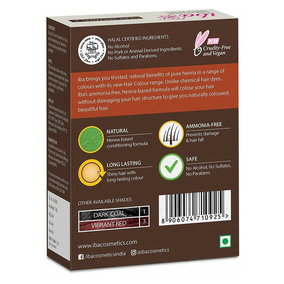 Iba Hair Color - Dark Brown - 70 gm