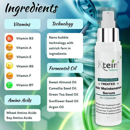 Ktein 100% Plant Based Treated Hair Maintenance Serum - 30 ml