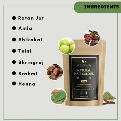The Wellness Shop Natural Black Hair Colour - 100 gm