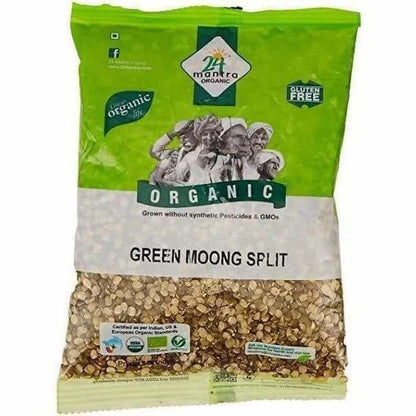 24 Mantra Organic Green Split Moong Dal - 500 gm