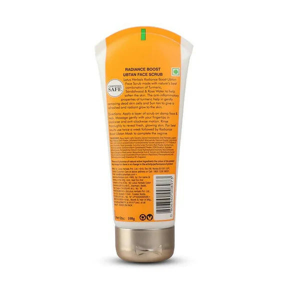 Lotus Herbals Radiance Boost Ubtan Face Scrub - 100 gm