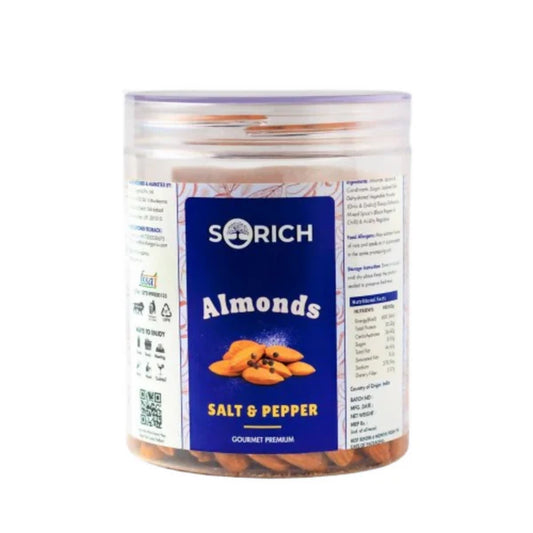 Sorich Organics Salted & Black pepper Almonds