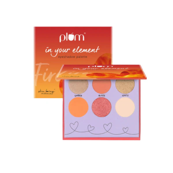 Plum In Your Element Eyeshadow Palette Easy to Blend 6-in-1 Palette 01 Fire - 10 gm