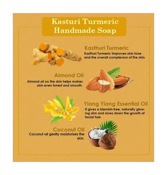 Ancient Living Kasthuri Tumeric Luxury Handmade Soap - 100 gm