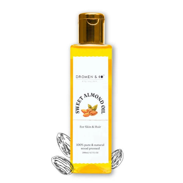 Dromen & Co Sweet Almond Oil For Skin & Hair - 200 ml