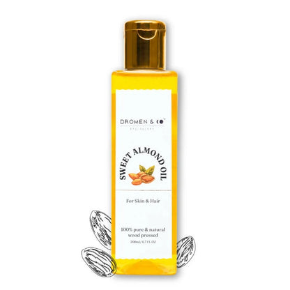 Dromen & Co Sweet Almond Oil For Skin & Hair - 200 ml