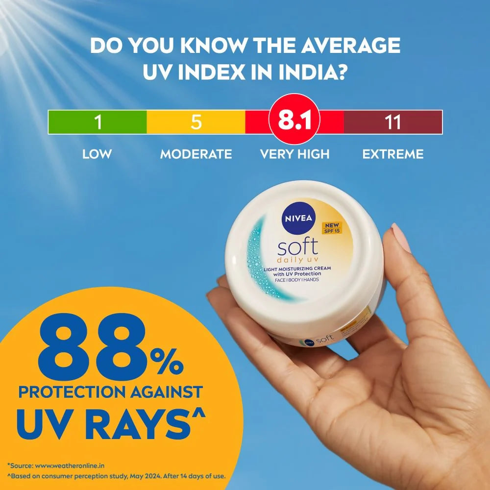 Nivea Soft Daily UV Light Moisturising Cream - 50 ml