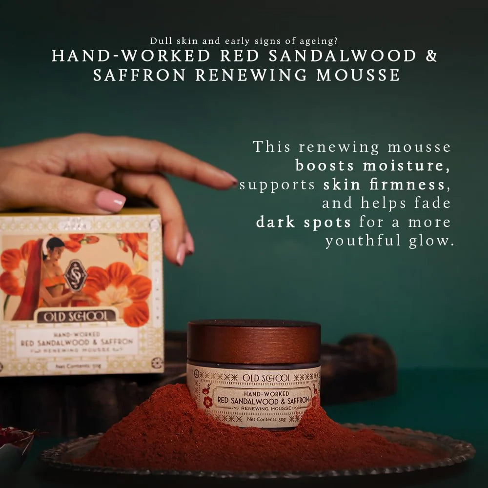 Old School Rituals Red Sandalwood & Saffron Age-Defying Face Moisturiser - 50 gm