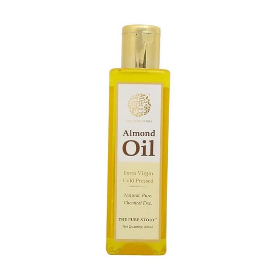 The Pure Story Sweet Almond Oil Pure Cold Pressed For Hair, Skin, Face Care & Massage