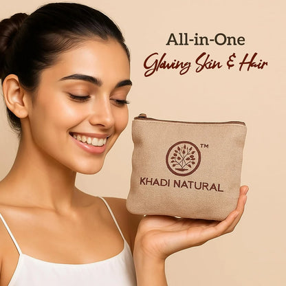 Khadi Natural Travel Kit Skincare & Haircare Essentials On-The-Go - combo