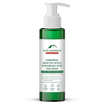Alps Goodness Cinnamon, Salicylic Acid & Hyaluronic Acid Facewash