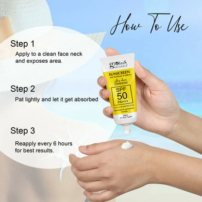 Globus Naturals Sunscreen with Ultra Sheen Defense - 50 gm