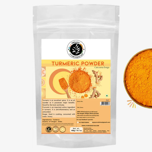 Organic Ayurvedistan Turmeric Powder - 400 gm