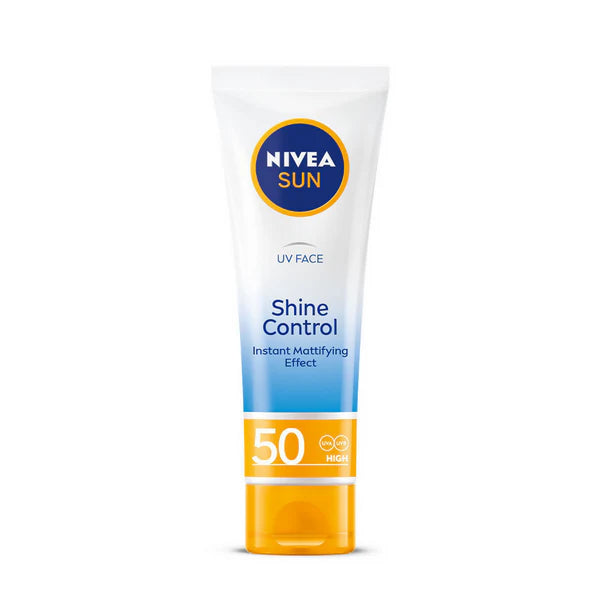 Nivea Sun Shine Control SPF 50 Sunscreen Ultra Matte, No White Cast, Instant UV Protection - 50 ml
