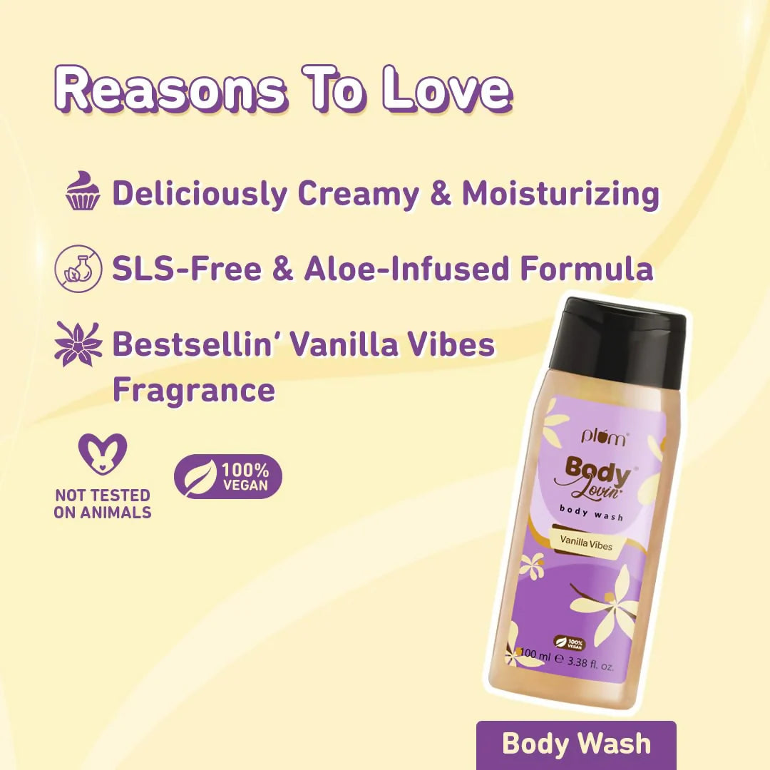 Plum BodyLovin' Vanilla Vibes Bath & Body Gift Set - combo