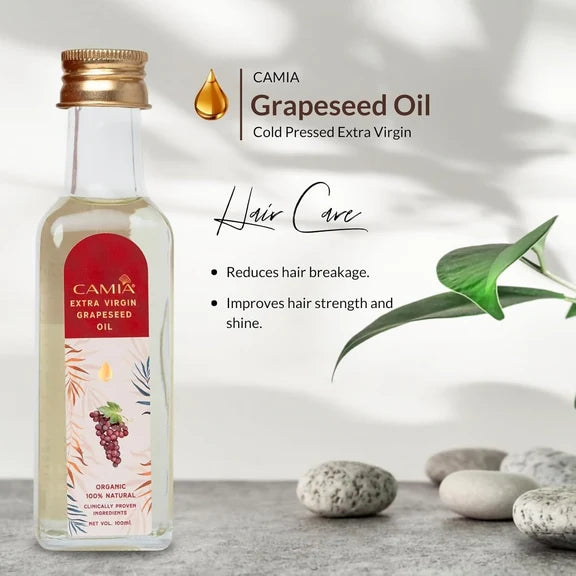 Camia Organic Extra Virgin Cold Pressed Grapeseed Oil - 100 ml