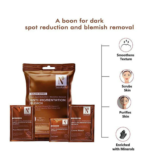 NutriGlow Advanced Organics Anti-pigmentation Bleach (6 in 1) - 20 gm